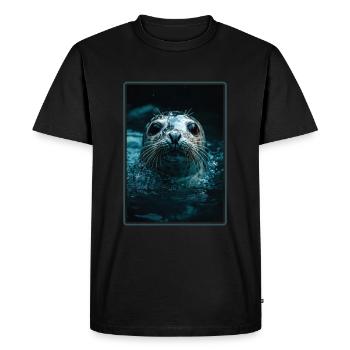 Seals, Seal - Men's Premium Organic T-Shirt - black - Front - Nico (187cm)