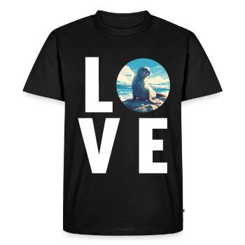 Seals, Seal - Men's Premium Organic T-Shirt - black - Front - Nico (187cm)