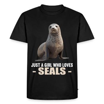 Joints, Phoque - T-shirt Premium bio Homme - noir - Devant - Nico (187cm)
