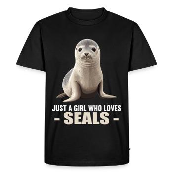 Joints, Phoque - T-shirt Premium bio Homme - noir - Devant - Nico (187cm)