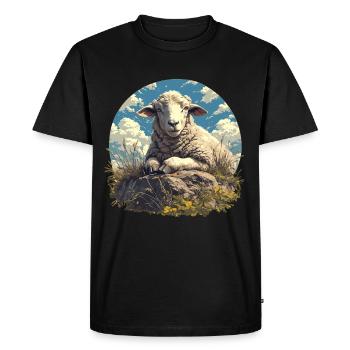 Mouton Mouton - T-shirt Premium bio Homme - noir - Devant - Nico (187cm)