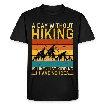 Humorous Hiking Saying Hiking Saying - Men's Premium Organic T-Shirt - black - Front - Nico (187cm)