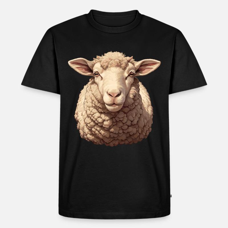 Schafe Schaf - Männer Premium Bio T-Shirt - Schwarz