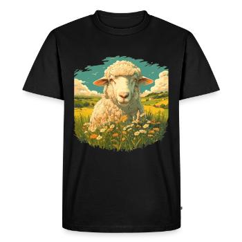 Mouton Mouton - T-shirt Premium bio Homme - noir - Devant - Nico (187cm)