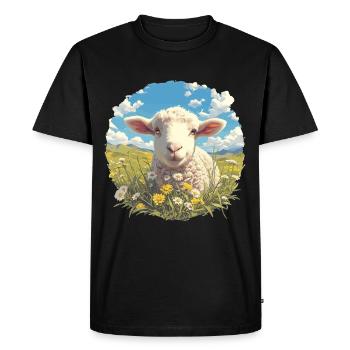 Mouton Mouton - T-shirt Premium bio Homme - noir - Devant - Nico (187cm)