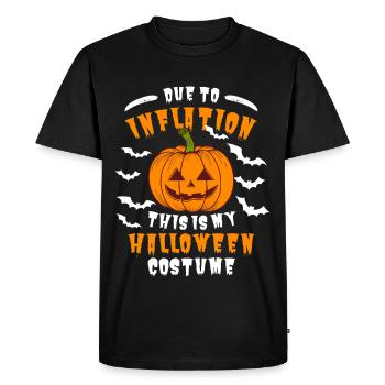 Inflation : le dicton d’Halloween - T-shirt Premium bio Homme - noir - Devant - Nico (187cm)