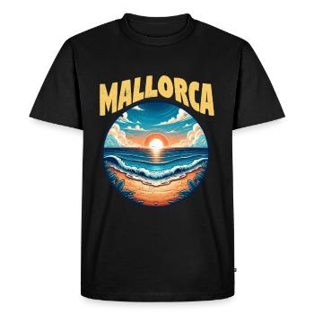 Coucher de soleil à Majorque - T-shirt Premium bio Homme - noir - Devant - Nico (187cm)