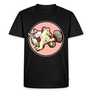 Poisson-grenouille Anglerfisch - T-shirt Premium bio Homme - noir - Devant - Nico (187cm)
