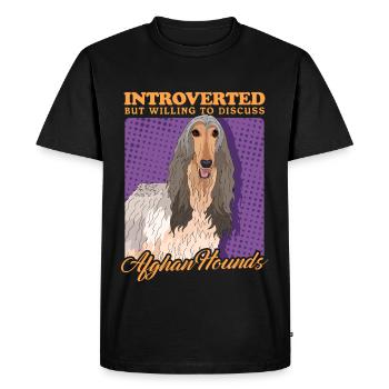 Cadeau pour le propriétaire d’un lévrier afghan - T-shirt Premium bio Homme - noir - Devant - Nico (187cm)