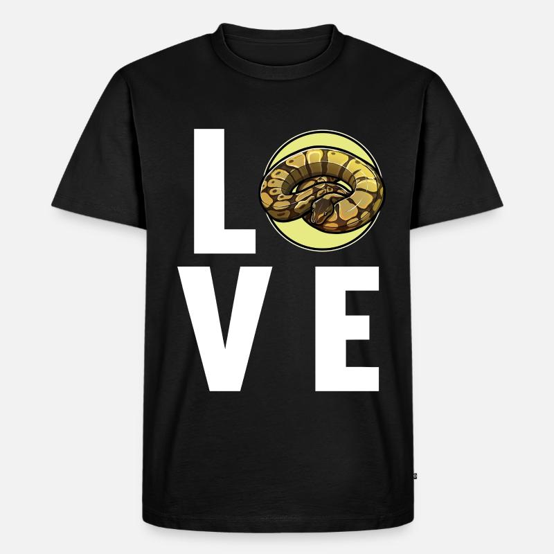 Ball Python Königspythons Königspython - Männer Premium Bio T-Shirt - Schwarz