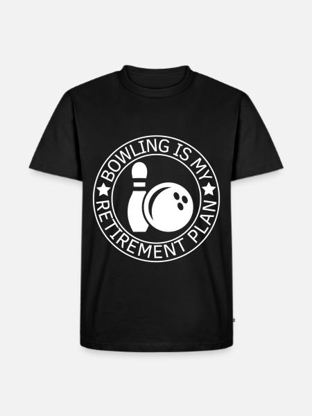Bowling Retirement Saying Retiree - Men's Premium Organic T-Shirt - black