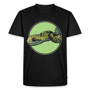 Vipères de brousse Vipère de brousse - T-shirt Premium bio Homme - noir - Devant - Nico (187cm)