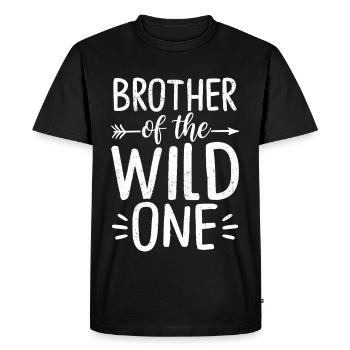 Brother of the Wild One - Men's Premium Organic T-Shirt - black - Front - Nico (187cm)