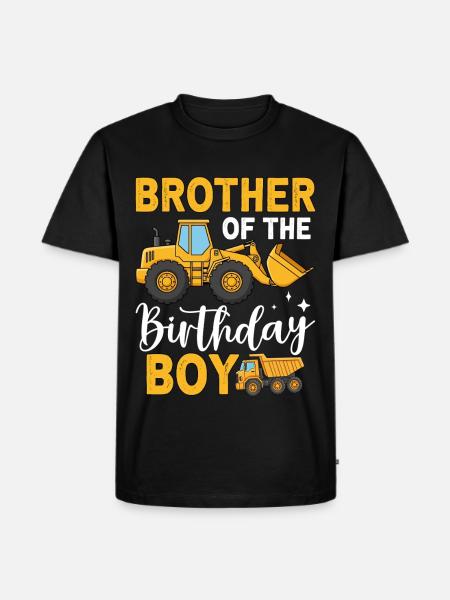 Frère du garçon d’anniversaire - T-shirt Premium bio Homme - noir