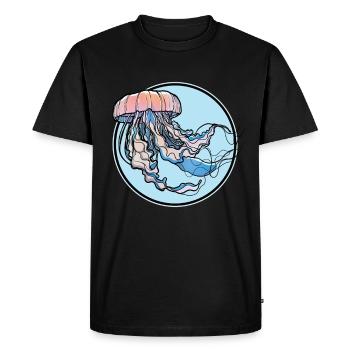 Méduse Méduse - T-shirt Premium bio Homme - noir - Devant - Nico (187cm)