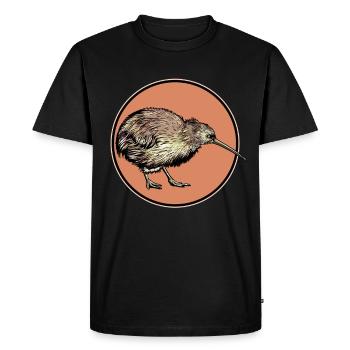 Kiwifruit Kiwi - Men's Premium Organic T-Shirt - black - Front - Nico (187cm)