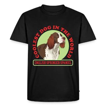 Cadeau de chien English Springer Spaniel - T-shirt Premium bio Homme - noir - Devant - Nico (187cm)