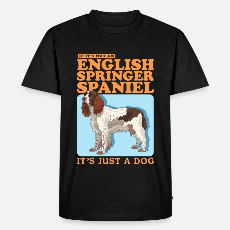 English Springer Spaniel Geschenke - Männer Premium Bio T-Shirt - Schwarz