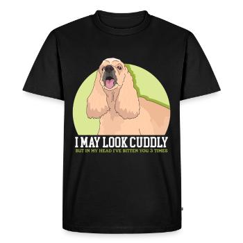 American Cocker Spaniel Dog Lover - Men's Premium Organic T-Shirt - black - Front - Nico (187cm)