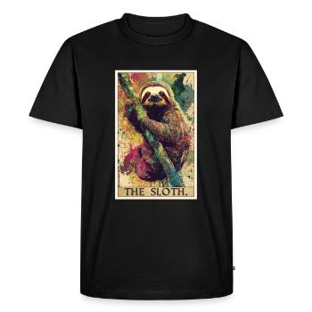 Sloths Sloth - Men's Premium Organic T-Shirt - black - Front - Nico (187cm)