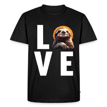 Sloths Sloth - Men's Premium Organic T-Shirt - black - Front - Nico (187cm)