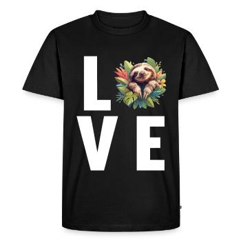 Sloths Sloth - Men's Premium Organic T-Shirt - black - Front - Nico (187cm)