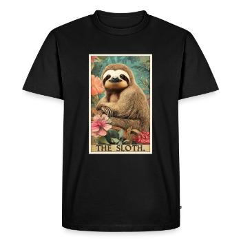 Sloths Sloth - Men's Premium Organic T-Shirt - black - Front - Nico (187cm)