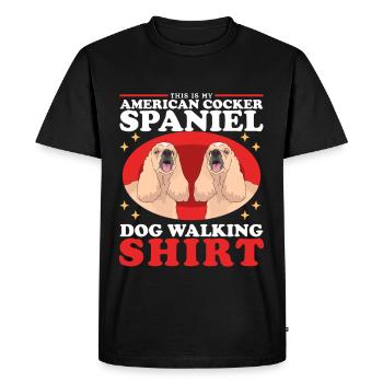 American Cocker Spaniel Owner Gift - Men's Premium Organic T-Shirt - black - Front - Nico (187cm)