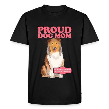 Collie Mom Long Hair Collie Rough Collies Gift - Men's Premium Organic T-Shirt - black - Front - Nico (187cm)
