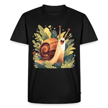 Escargots Escargot - T-shirt Premium bio Homme - noir - Devant - Nico (187cm)