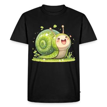 Escargots Escargot - T-shirt Premium bio Homme - noir - Devant - Nico (187cm)