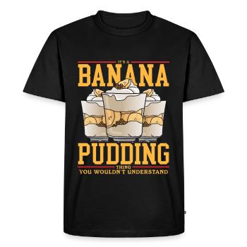 Banana Pudding Banana Pudding Gift - Men's Premium Organic T-Shirt - black - Front - Nico (187cm)