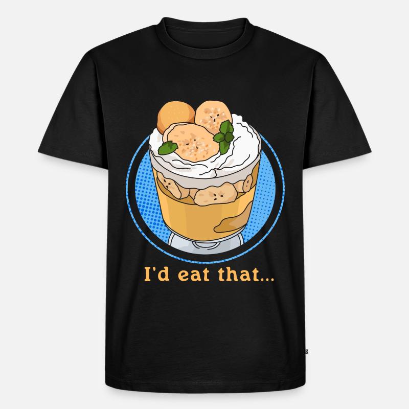 Bananen Pudding Bananenpudding Geschenk - Männer Premium Bio T-Shirt - Schwarz