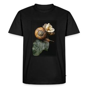 Escargots Escargot - T-shirt Premium bio Homme - noir - Devant - Nico (187cm)