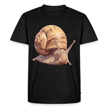Escargots Escargot - T-shirt Premium bio Homme - noir - Devant - Nico (187cm)