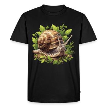 Escargots Escargot - T-shirt Premium bio Homme - noir - Devant - Nico (187cm)