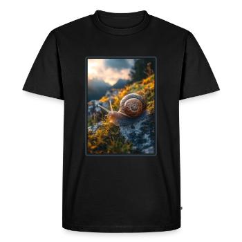 Escargots Escargot - T-shirt Premium bio Homme - noir - Devant - Nico (187cm)