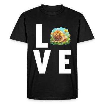 Escargots Escargot - T-shirt Premium bio Homme - noir - Devant - Nico (187cm)