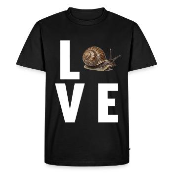Escargots Escargot - T-shirt Premium bio Homme - noir - Devant - Nico (187cm)