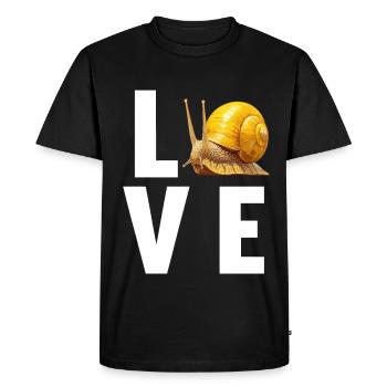 Escargots Escargot - T-shirt Premium bio Homme - noir - Devant - Nico (187cm)