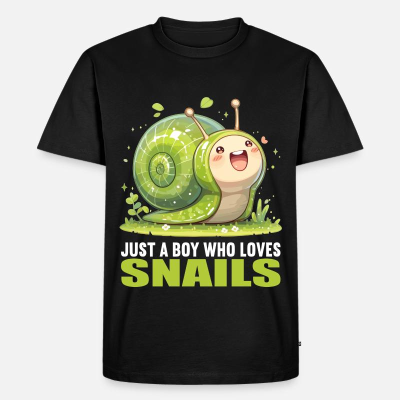 Escargots Escargot - T-shirt Premium bio Homme - noir