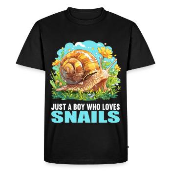 Escargots Escargot - T-shirt Premium bio Homme - noir - Devant - Nico (187cm)