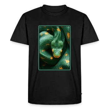 Serpents Serpent - T-shirt Premium bio Homme - noir - Devant - Nico (187cm)