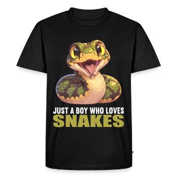 Serpents Serpent - T-shirt Premium bio Homme - noir - Devant - Nico (187cm)