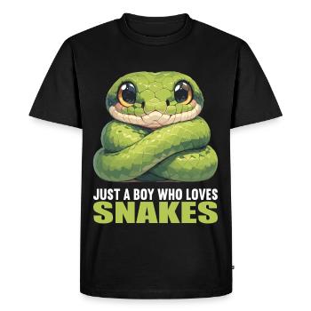 Serpents Serpent - T-shirt Premium bio Homme - noir - Devant - Nico (187cm)