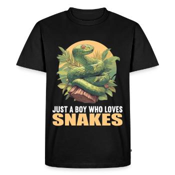 Serpents Serpent - T-shirt Premium bio Homme - noir - Devant - Nico (187cm)