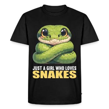 Serpents Serpent - T-shirt Premium bio Homme - noir - Devant - Nico (187cm)