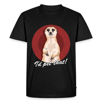 Suricate drôle suricate - T-shirt Premium bio Homme - noir - Devant - Nico (187cm)