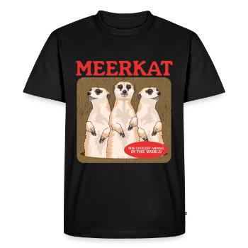 Suricate Mignon Cadeau de suricate - T-shirt Premium bio Homme - noir - Devant - Nico (187cm)