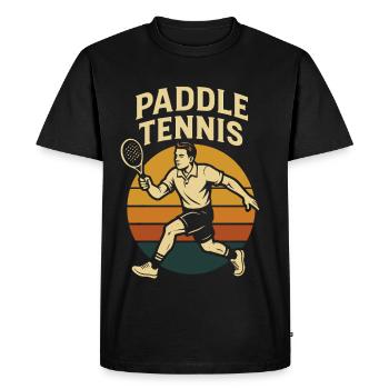 Padel Sport Sport Ballon Sports Motivation Rétro - T-shirt Premium bio Homme - noir - Devant - Nico (187cm)